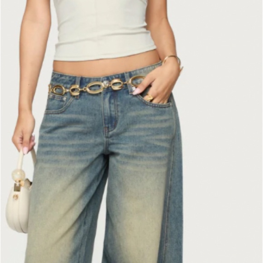 Edikted Blue Flare & Wide Leg Jeans